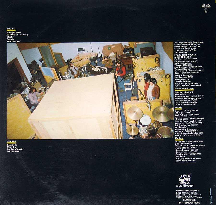 liner notes, bob seger, back in 72, back side=