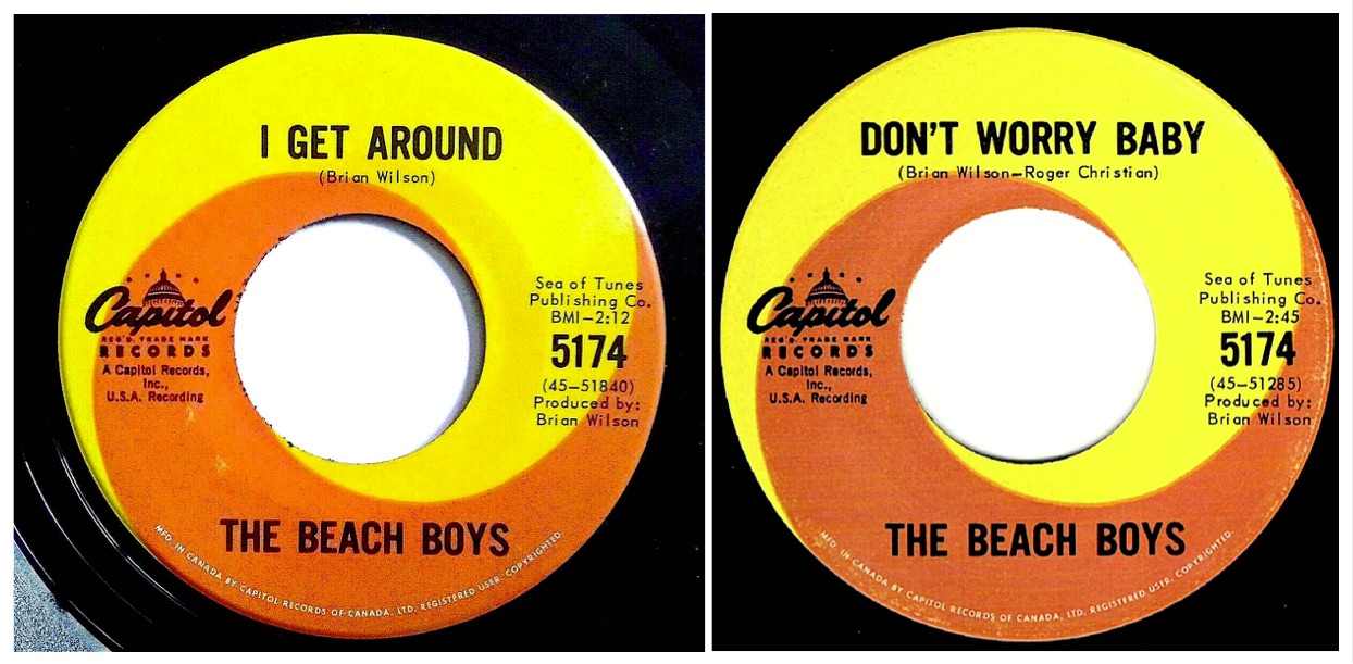 beach boys single i get around don't worry baby